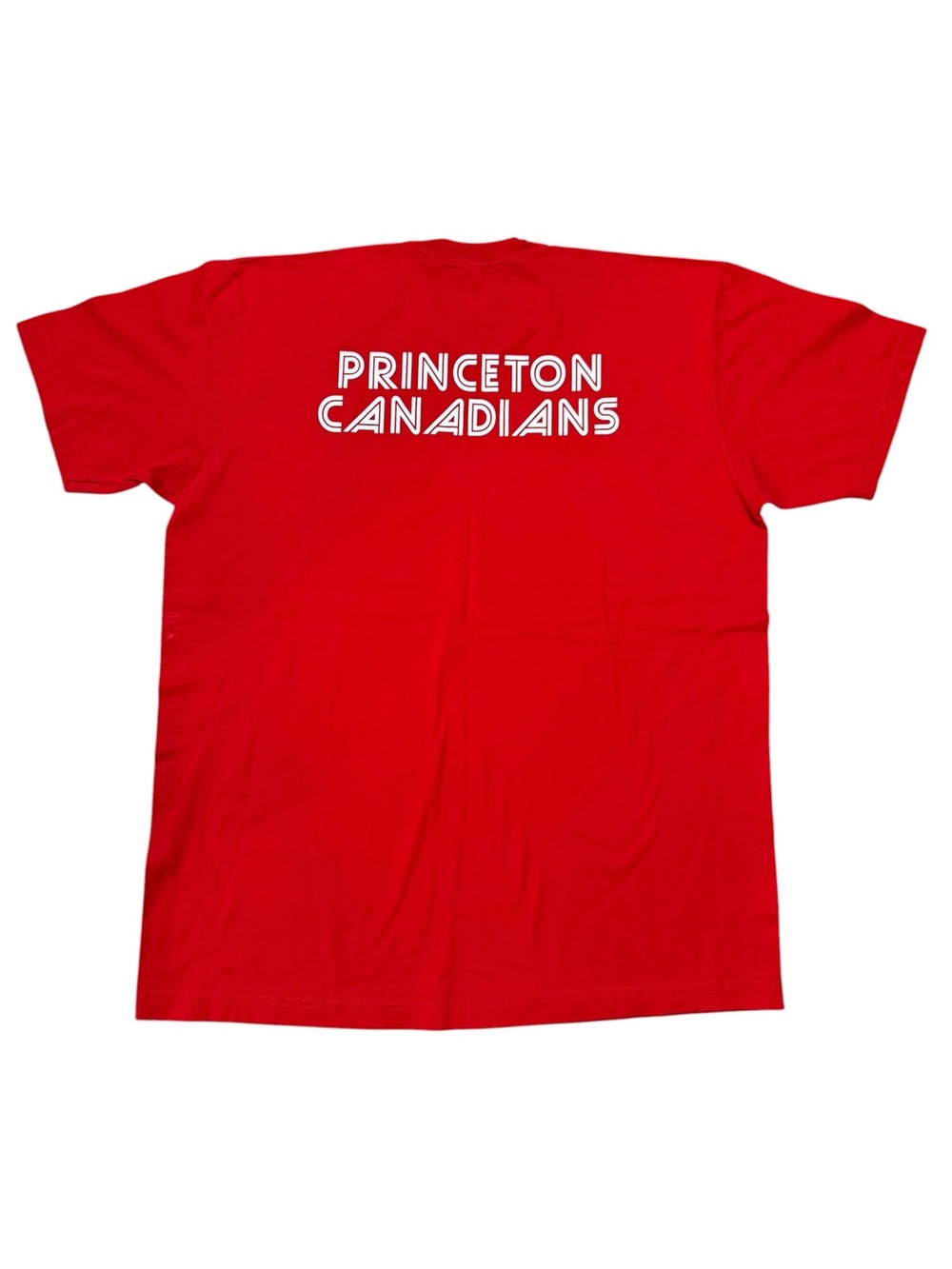 American Apparel Princeton Canadians Red Short Sleeve Tee White Maple Leaf XL